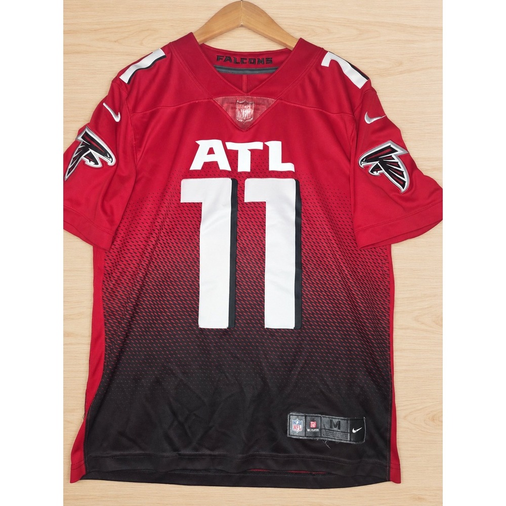 Nike Atlanta Falcons Julio Jones 11 Jersey Mens Medium Red Black Gradient NFL